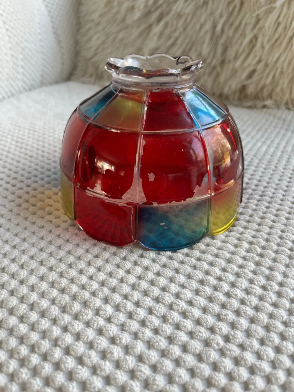 Vintage Westmoreland Glass Company - Multicolor Fairy Lamp Shade - Picture 3 of 7